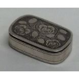 A small Georgian silver hinged top box attractivel