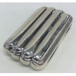 A Victorian silver four finger cigar case with gil