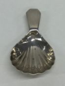 A Georgian silver fluted caddy spoon. London. By S