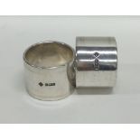 A pair of heavy solid silver napkin rings. Sheffie