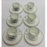 A Royal Worcester six place coffee set. Est. £25 -