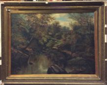 CUISANK: A framed oil on canvas depicting a horsem