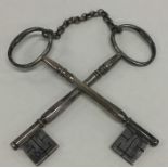 A Continental silver pendant in the form of cross