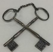 A Continental silver pendant in the form of cross