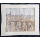 J P GLEIS: An unframed watercolour entitled "Luxem