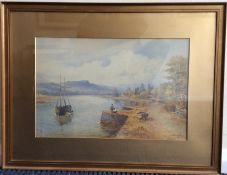 ARTHUR PERRY: A framed and glazed watercolour depi