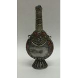 An Oriental snuff bottle inset with coral. Est. £4