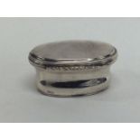 An Antique oval silver Continental vinaigrette / s