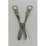 A pair of Georgian style silver grape scissors. Sh