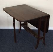 An Edwardian mahogany Pembroke table. Est. £20 - £
