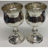 A pair of Georgian silver goblets. London 1822. By