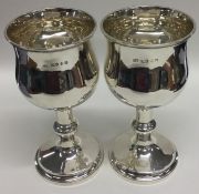 A pair of Georgian silver goblets. London 1822. By