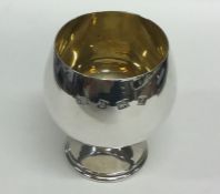 A silver brandy goblet with gilt interior. Birming