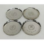 A good set of four circular armada type silver dis