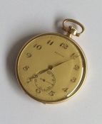 A gent's 14 carat Zenith Chronometre pocket watch with engine tu