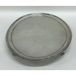 A good George III oval silver letter tray. London
