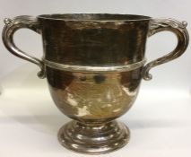 A large Georgian style two handled silver trophy c