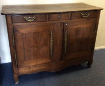 An unusual large Continental fruit wood two door s