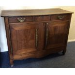 An unusual large Continental fruit wood two door s