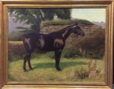 MARGARET COLLYER: A gilt framed oil on canvas depi