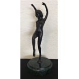 A stylish model of a lady in a dancing position on
