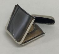 An unusual silver hinged vesta case with fitted in