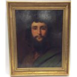 A rectangular gilt framed picture of a gentleman w