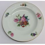 An attractive Meissen plate decorated with bright
