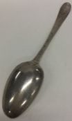 An Irish Georgian silver bright cut tablespoon wit