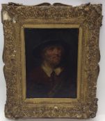 A gilt framed portrait of a gentleman. Approx. 25