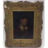 A gilt framed portrait of a gentleman. Approx. 25