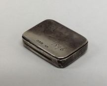 An unusual silver flip-top vesta engraved "Dick".