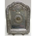 A large rare silver desk calendar attractively dec