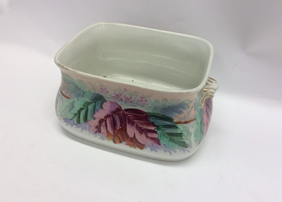 A 19th Century Paris porcelain two handled foot ba - Image 2 of 2