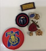 A selection of old Girl Guide badges together with