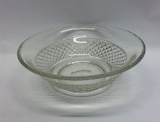 A large 19th Century cut glass bowl. Est. £100 - £