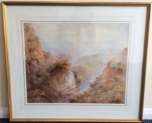 ARTHUR PERRY: A large framed and glazed watercolou