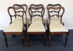 A good set of Victorian rosewood hoop back chairs