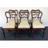 A good set of Victorian rosewood hoop back chairs