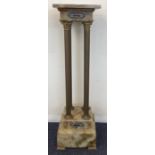 A good marble and brass mounted pedestal with cloi