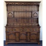 A good oak dresser with panelled back. Est. £100 -