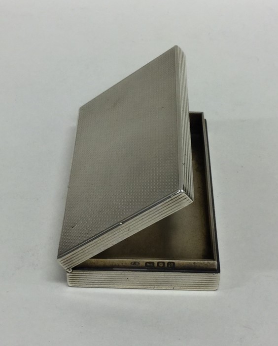 A good quality silver engine turned snuff box with