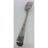 A good quality Irish silver OE pattern table fork