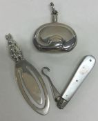 A novelty silver bookmark in the form of a rabbit