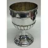 NEWCASTLE: A rare silver half fluted goblet with g