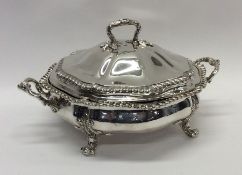 PAUL STORR: A large silver dish and cover complete