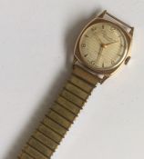 A gent's silver Everite wristwatch. Approx. 54 gra