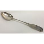 A massive fiddle pattern silver basting spoon. Dub