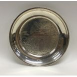 An Edwardian silver letter tray decorated with gro