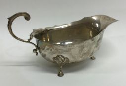 A silver Adams' style sauce boat. Birmingham. By A